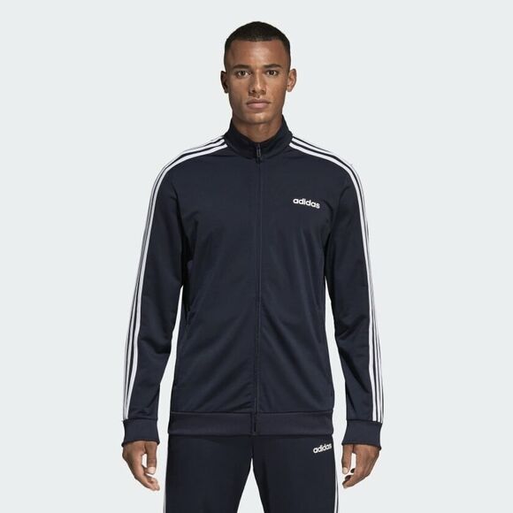 NWT ADIDAS Big & Tall Men's ZIP UP Track Jacket NAVY BLUE WHITE 4XLT - Picture 1 of 3